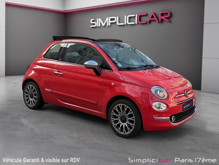 Fiat 500c my17 0.9 85 ch twinair ss lounge/ radar de recul / attelage / entretien full fiat occasion paris 17ème (75)(porte...