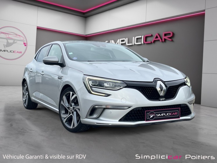 Renault megane iv berline gt 1.6i turbo tce 205 carplay led d'ambiance régulateur garantie 12 mois occasion simplicicar...