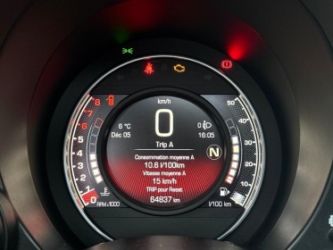 Abarth 595 my16 1.4 turbo 16v t-jet 165 ch bva5 turismo/garantie 12 mois/suivi, historique complet/carplay/toit ouvrant...