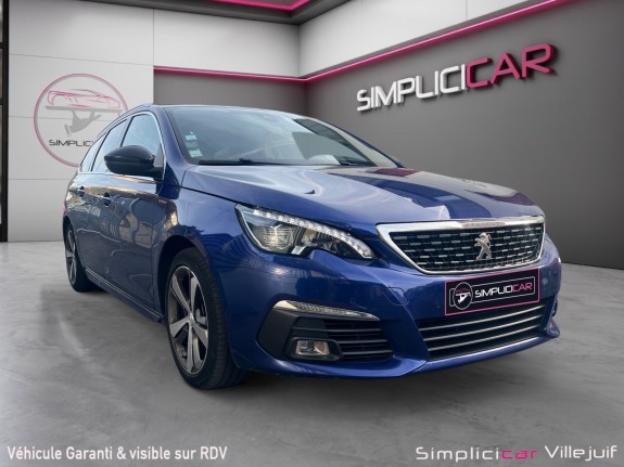 Peugeot 308 sw puretech 130ch ss eat8 gt line, caméra de recul, radar av/ar, courroie changée, apple carplay, garantie...