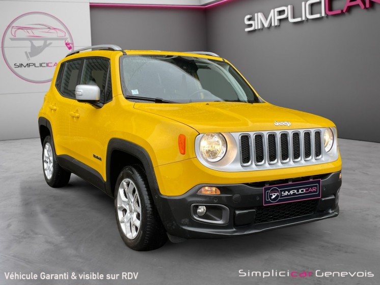 Jeep renegade 2.0 140ch bva9 limited 4x4 - to - cuir - gps - angles mort - acc - garantie 12 mois occasion simplicicar...