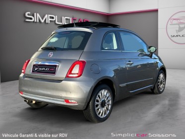 Fiat 500 serie 6 1.2 69 ch lounge - carplay/toit ouvrant/clim/radar ar - garantie 12 mois occasion simplicicar soissons...