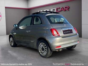 Fiat 500 serie 6 1.2 69 ch lounge - carplay/toit ouvrant/clim/radar ar - garantie 12 mois occasion simplicicar soissons...