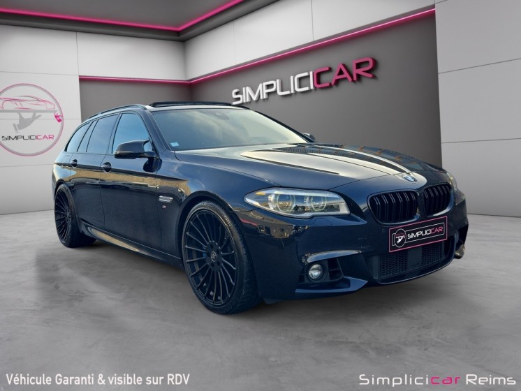 Bmw serie 5 touring f11 lci 535d xdrive 313 ch m sport a / entretien bmw / carbonschwarz / to / harman kardon occasion...