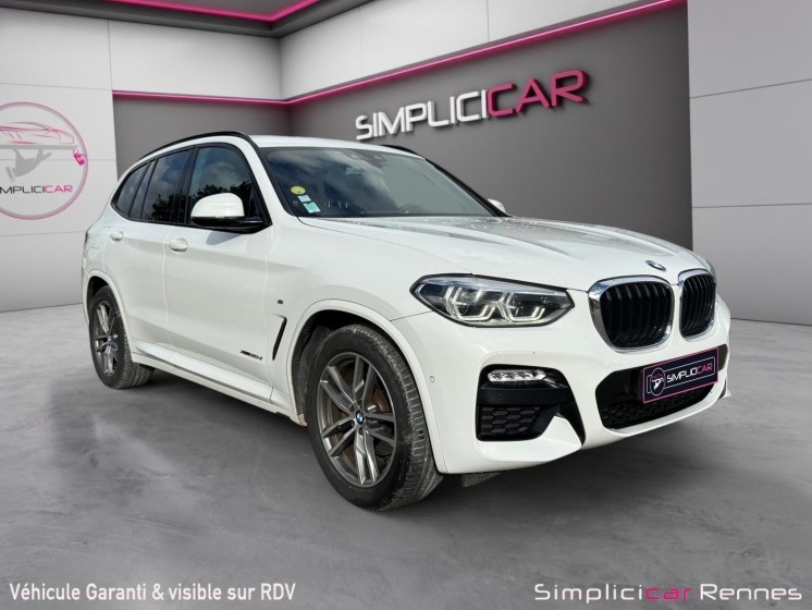 Bmw x3 g01 20d m-sport 190ch   pack m , avertisseur d'angle mort, caméra de recul, coffre électriques, boite automatique...