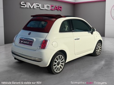 Fiat 500c 1.2 8v 69 ch lounge radars de recul climatisation toit ouvrant en toile garantie 12 mois occasion barberey...