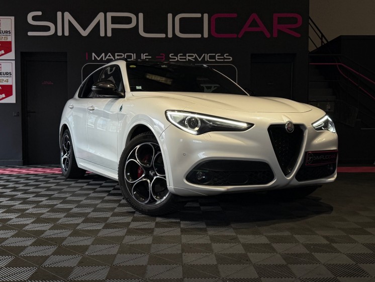 Alfa romeo stelvio my21 2.2 210 ch q4 at8 veloce blanc trofeo - garantie 12 mois occasion  simplicicar aix les bains...