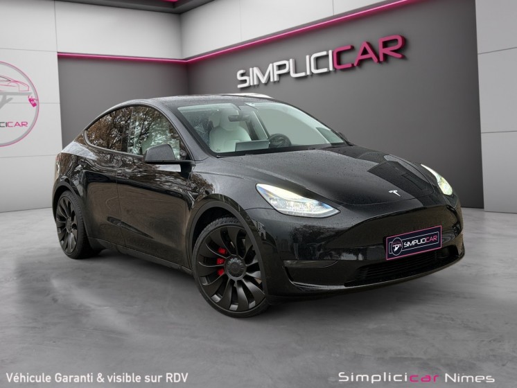Tesla model y performance dual motor awd - 1ere main - sièges cuir blanc - garantie 12 mois occasion simplicicar nimes - rb...