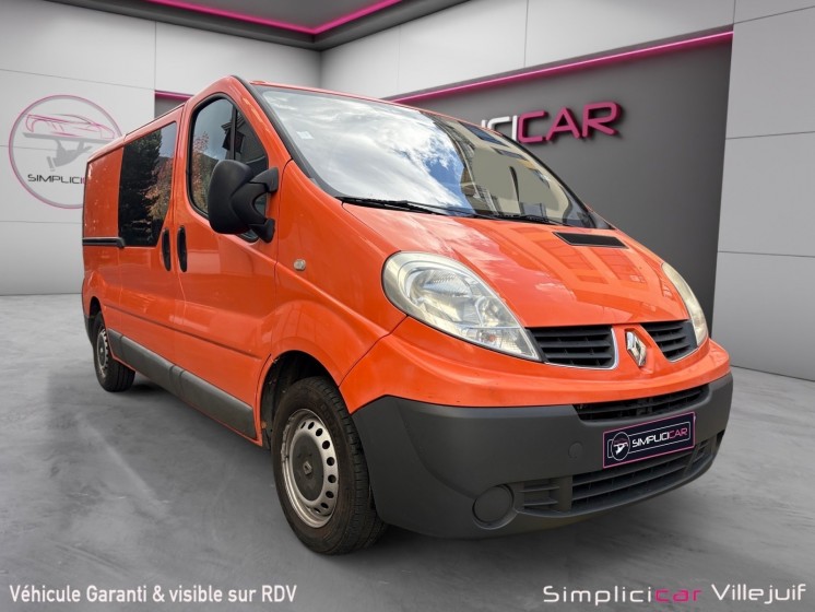 Renault trafic cabine approfondie 2013 2.0 dci 90 l2h1 1200 kg grand confort euro 5, double cabines 5 places l2ha,...