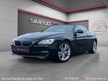 Bmw serie 6 cab f12 640d 313ch xdrive exclusive a cabriolet caméra 360 cuir blanc occasion simplicicar labarthe simplicicar...