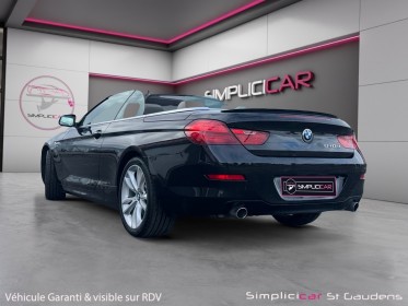 Bmw serie 6 cab f12 640d 313ch xdrive exclusive a cabriolet caméra 360 cuir blanc occasion simplicicar labarthe simplicicar...