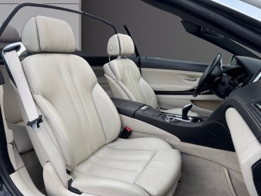 Bmw serie 6 cab f12 640d 313ch xdrive exclusive a cabriolet caméra 360 cuir blanc occasion simplicicar labarthe simplicicar...