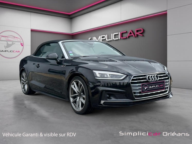 Audi a5 cabriolet 2.0 tfsi 190 s tronic 7 s-line caméra 360 suivi complet garantie 12 mois occasion simplicicar orleans...