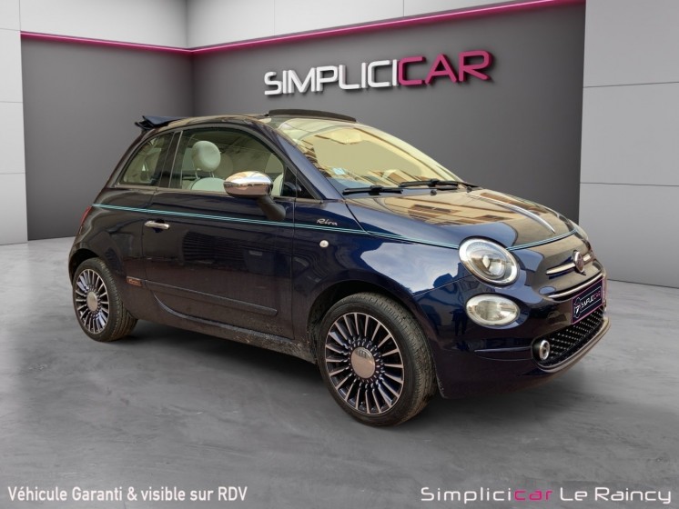 Fiat 500c my17 1.2 69 ch dualogic riva cabriolet siege cuir bon état garantie 12 mois occasion simplicicar le raincy...