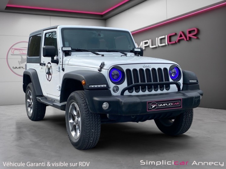Jeep wrangler v6 3.6 pentastar 284 sahara sport - garantie 12 mois occasion simplicicar annecy simplicicar simplicibike france