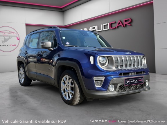 Jeep renegade 1.3 gse t4 150 ch bvr6 limited boite automatique garantie 12 mois occasion simplicicar les sables-d'olonne...