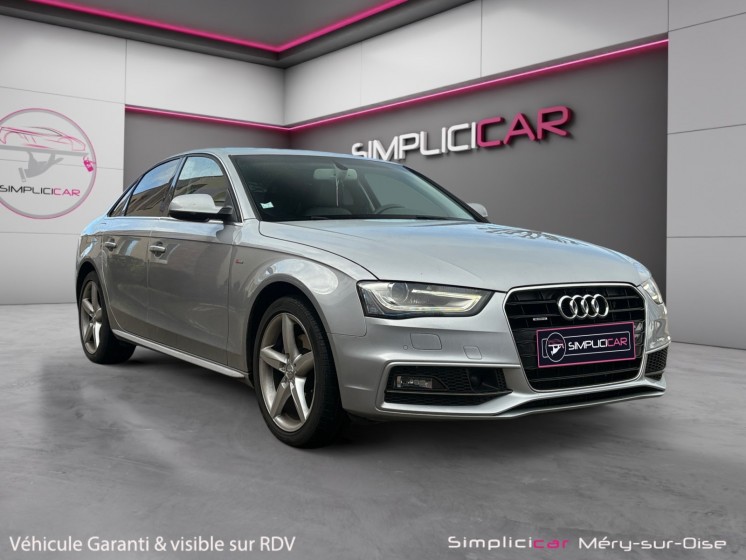 Audi a4 2.0 tdi 190 s line caméra de recul intérieur cuir alcantara garantie 12 mois occasion simplicicar mery-sur-oise...