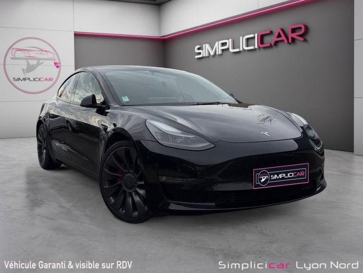 Tesla model 3 performance awd 82 kw soh batterie 95 %  garantie tesla 2030 occasion simplicicar lyon nord simplicicar...