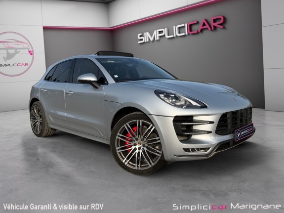 Porsche macan turbo 3.6 v6 400 ch pdk toit panoramique - sièges 18 position - pdls - pasm - démarrage sans clé -...