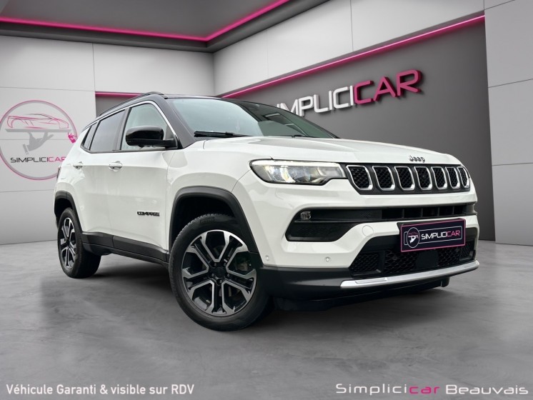 Jeep compass 1.5 turbo t4 130 ch bvr7 e-hybrid limited garantie 12 mois occasion parc voitures beauvais simplicicar...