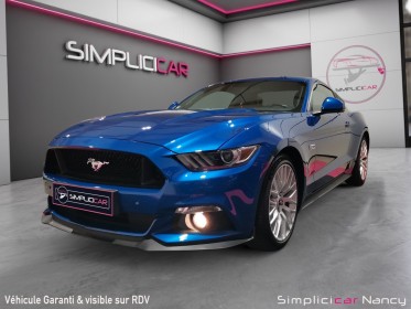 Ford mustang fastback v8 5.0 421 gt a bleu électrique carplay carnet d'entretien ford garantie 12 mois occasion simplicicar...