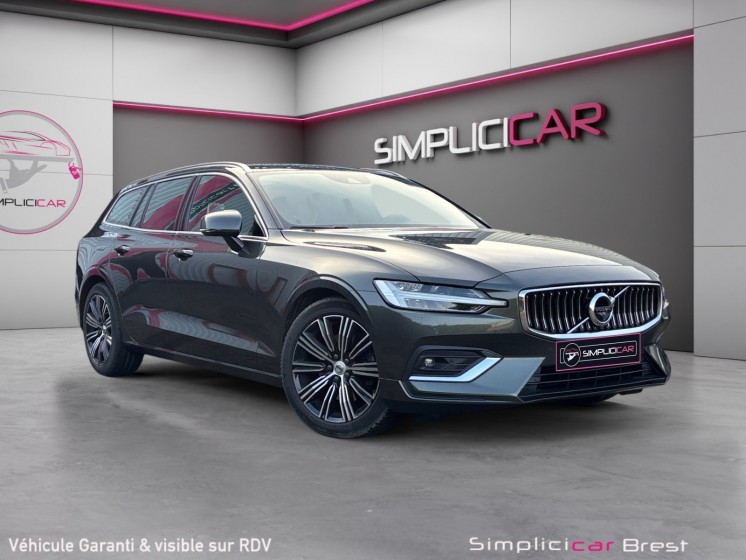 Volvo v60 b3 2.0 163ch geartronic 8 inscription luxe - garantie 12 mois - entretien volvo occasion simplicicar brest...