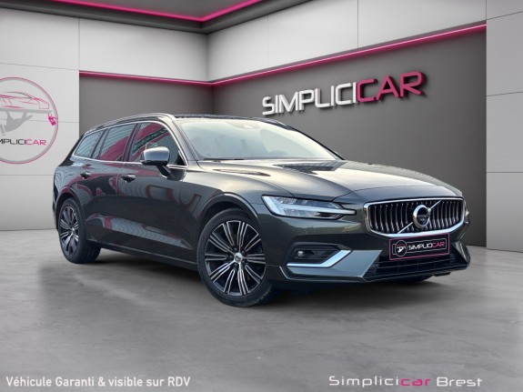 Volvo v60 b3 2.0 163ch geartronic 8 inscription luxe - garantie 12 mois - entretien volvo occasion simplicicar brest...