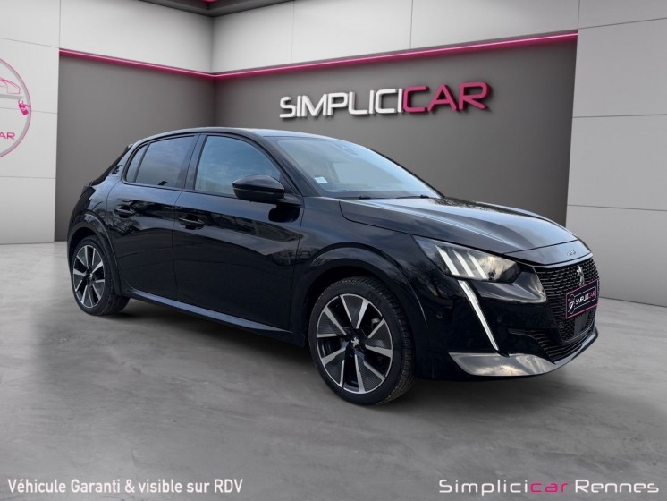 Peugeot 208 electrique 50 kwh 136ch gt - camera de recul - carplay - entretien complet occasion simplicicar rennes...