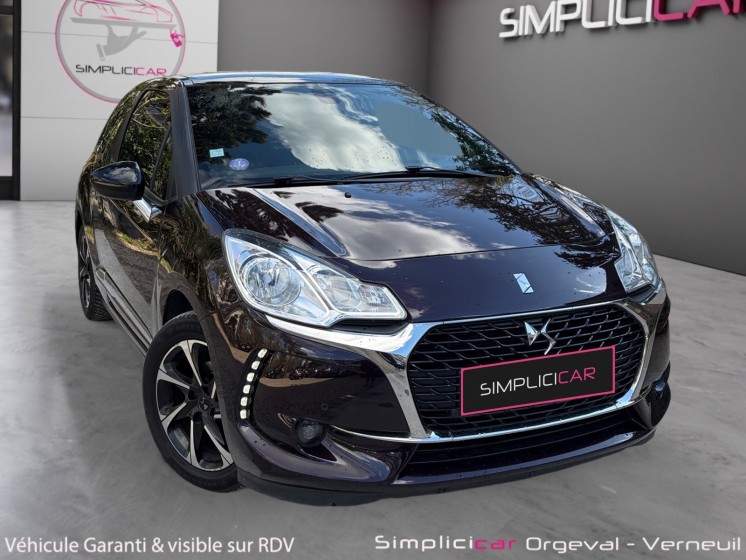 Ds ds 3 so chic 110 ch ss eat6 / camera de recul / radar avar / carplay / distribution neuve occasion simplicicar orgeval ...