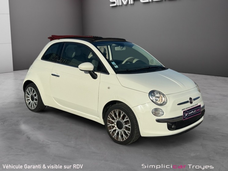 Fiat 500c 1.2 8v 69 ch lounge radars de recul climatisation toit ouvrant en toile garantie 12 mois occasion barberey...