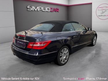 Mercedes classe e cabriolet 200 cgi blueefficiency executive occasion paris 17ème (75)(porte maillot) simplicicar...
