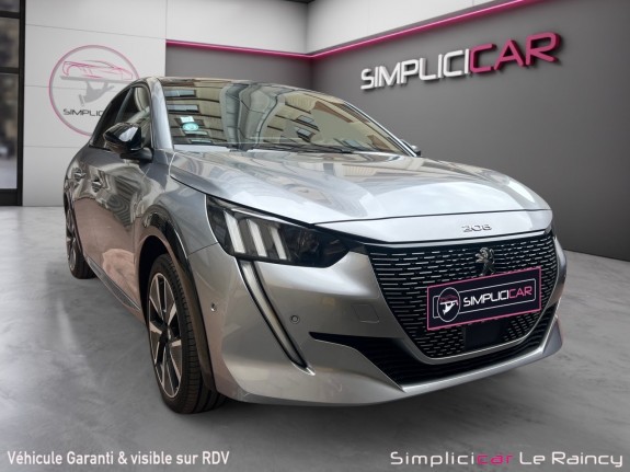 Peugeot 208 electrique 50 kwh 136ch gt toit panoramique ligne led caméra de recul garantie 12 mois occasion simplicicar le...