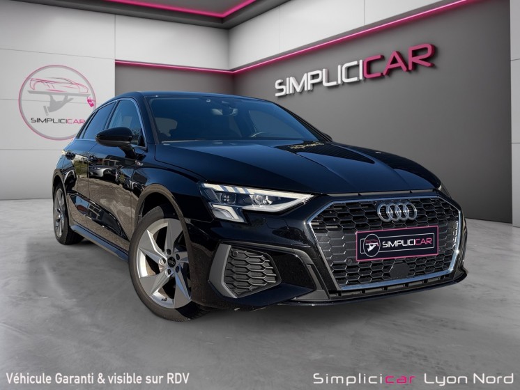 Audi a3 sportback 40 tfsie 204 s tronic 6 s line sieges sline carplay cockpit virtuel garantie 12 mois occasion simplicicar...