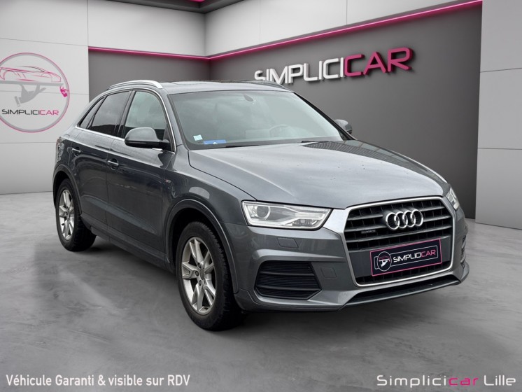 Audi q3 2.0 tdi 150 ch s tronic 7 quattro s line suivi constructeur toit panoramique 4 pneus neige offerts occasion...