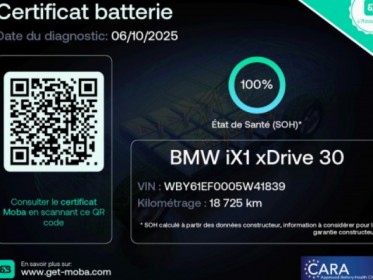 Bmw x1 u11 ix1 xdrive 30 313ch bva m sport - 2ème main - origine france - tva visible - garantie 12 mois occasion...