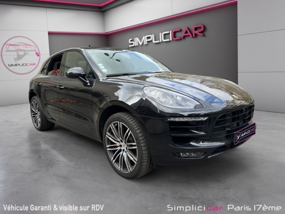 Porsche macan turbo 3.6 v6 400 ch pdk  finition carbone  toit ouvrant panoramique full cuir  camera de recule occasion paris...