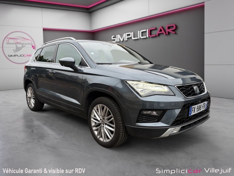 Seat ateca 1.5 tsi 150 ch act start/stop dsg7 xcellence, caméra 360, toit pano, hayon elec, garantie 12 mois occasion...