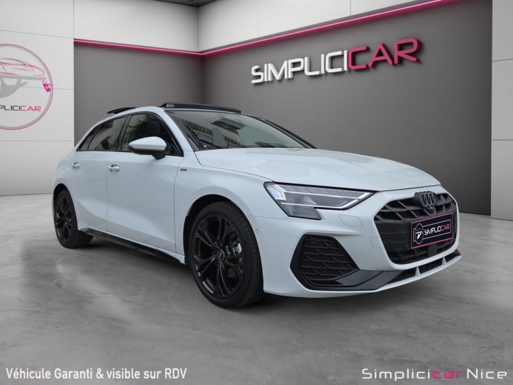 Audi a3 sportback 35 tfsi 150 s-line facelift neuf pack black-360-son sonos-toit pano-matrix occasion  simplicicar nice -...