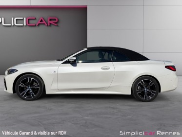 Bmw serie 4 cabriolet g23 420i 184 ch bva8 m sport - blanc nacré - camera de recul - complet bmw occasion simplicicar rennes...
