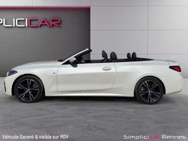 Bmw serie 4 cabriolet g23 420i 184 ch bva8 m sport - blanc nacré - camera de recul - complet bmw occasion simplicicar rennes...