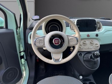Fiat 500 serie 6 1.2 69 ch eco pack lounge toit pano bluetooth radar ar garantie 12 mois occasion simplicicar orleans...