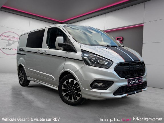 Ford transit custom fourgon 290 l1h1 2.0 ecoblue 185 bva sport boite auto sieges chauffants carplay barres retractables......