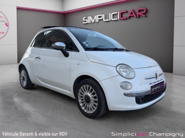 Fiat 500 1.2 8v 69 ch ss lounge - toit ouvrant - cuir rouge occasion champigny-sur-marne (94) simplicicar simplicibike france