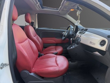 Fiat 500 1.2 8v 69 ch ss lounge - toit ouvrant - cuir rouge occasion champigny-sur-marne (94) simplicicar simplicibike france