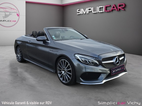 Mercedes classe c cabriolet 220 d 9g-tronic 170 ch sportline pack amg révisée garantie 12 mois sièges chauffants...