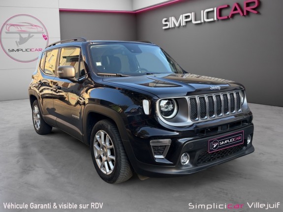 Jeep renegade 1.0 gse t3 120 ch bvm6 limited, caméra de recul, carplay, feu auto, garantie 12 mois occasion simplicicar...