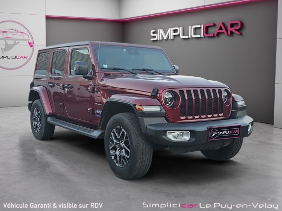 Jeep wrangler unlimited 4xe 2.0 l t 380 ch phev 4x4 bva8 sahara 1er main occasion simplicicar velay simplicicar simplicibike...