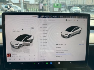 Tesla model 3 autonomie standard plus rwd première main tva garantie 12 mois batterie garantie 2030 occasion montreuil...