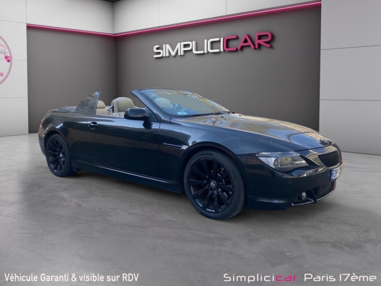 Bmw serie 6 cab e64 645ci sequentielle smg volant a droite occasion paris 17ème (75)(porte maillot) simplicicar simplicibike...