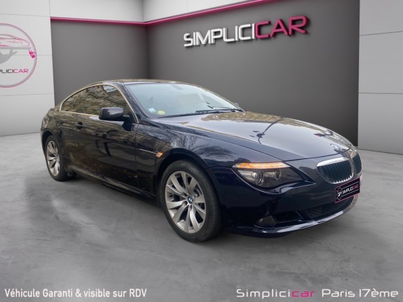 Bmw serie 6 e63 630i 272ch luxe a garantie 12 mois occasion paris 17ème (75)(porte maillot) simplicicar simplicibike france